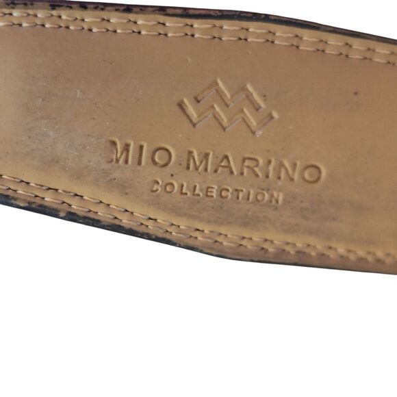 MIO MARINO Belt Black NWOT Linxx Designer Ratchet Leather ADJUSTABLE up to 58" - Picture 6 of 12